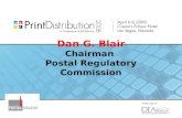 Dan G. Blair Chairman  Postal Regulatory Commission