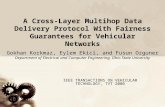 A Cross-Layer Multihop Data Delivery Protocol With Fairness Guarantees for Vehicular Networks