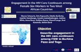 Engagement in the HIV Care Continuum among Female Sex Workers in Two  West  African Countries