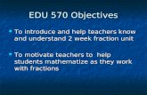 EDU 570 Objectives