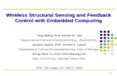 Wireless Structural Sensing and Feedback Control with Embedded Computing