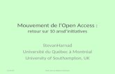 Mouvement  de  l’Open  Access : retour  sur  10  ansd’initiatives