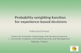 Probability weighting function  for experience-based decisions