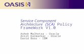 SCA Policy Framework SCA Version 1.00, March, 2007 Technical Contacts: