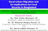 Rural-urban Migration and  its Implications for Food  Security in Bangladesh