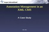 Annotation Management in an XML CMS