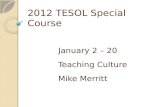 2012 TESOL Special Course