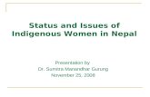 Status and Issues of Indigenous Women in Nepal