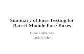 Summary of Fuse Testing for Barrel Module Fuse Boxes