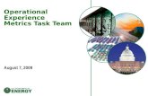 Operational Experience  Metrics Task Team