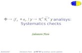 analisys: Systematics checks