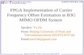 FPGA Implementation of Carrier Frequency Offset Estimation in B3G MIMO OFDM System
