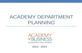 Academy Department Planning