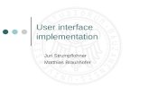 User interface implementation