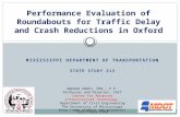 Performance Evaluation of Roundabouts for Traffic Delay and Crash Reductions in  Oxford