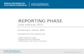 REPORTING PHASE June and July 2011
