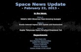 Space News Update - February 22, 2013 -
