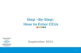 Step –By-Step:  How to Enter CEUs