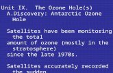 Unit IX.  The Ozone Hole(s) Discovery: Antarctic Ozone Hole