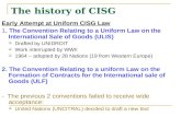 The history of CISG