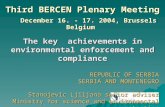 Third BERCEN Plenary Meeting  December 16 .  - 17 .  2004, Brussels Belgium