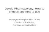Opioid Pharmacology: How to choose and how to use