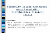 Community Issues And Needs  Associated With Microbicides Clinical Trials