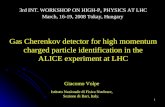 Gas Cherenkov detector for high momentum charged particle identification in the