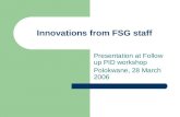 Innovations from FSG staff