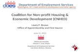Coalition for Non-profit Housing & Economic Development (CNHED) Lewis P. Brown