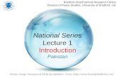 National Series Lecture 1 Introduction Pakistan