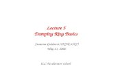 Lecture 5  Damping Ring Basics