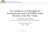 An Analysis of Changes in Productivity and COCOMO Cost Drivers over the Years