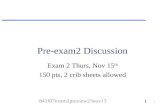 Pre-exam2 Discussion
