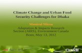 Climate Change and Urban Food Security Challenges for Dhaka