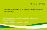 Welfare reform and impact on Islington residents