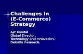 Challenges in  (E-Commerce) Strategy