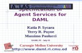Specification of Agent Services for DAML