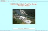 500 MHZ Solid State Amplifier Design  Progress Report