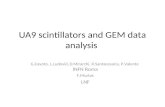 UA9 scintillators and GEM data analysis
