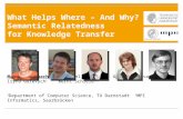 What Helps Where – And Why? Semantic Relatedness  for Knowledge Transfer