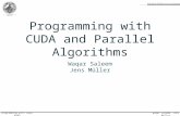 Programming with CUDA and Parallel Algorithms