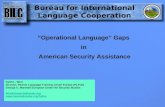 “Operational Language” Gaps  in  American Security Assistance
