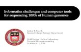 Informatics challenges and computer tools for sequencing 1000s of human genomes