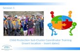 Child Protection Sub-Cluster Coordinator Training (Insert location – Insert dates)