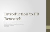 Introduction to PR Research