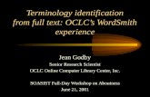 Terminology identification from full text: OCLC’s WordSmith experience
