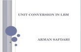 Unit conversion in LBM