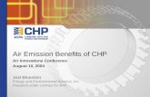 Air Emission Benefits of CHP Air Innovations Conference August 10, 2004