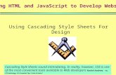 Using Cascading Style Sheets For Design